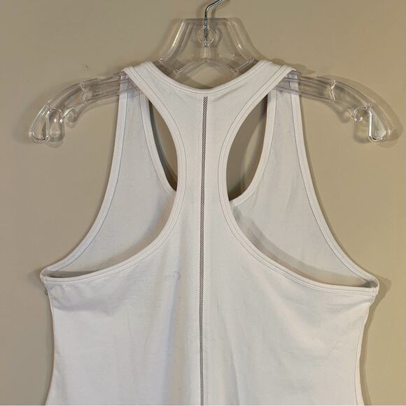 Zyia White “Effortless Tank” Sleeveless Long Racerback Workout Top Size Large - Picture 7 of 11